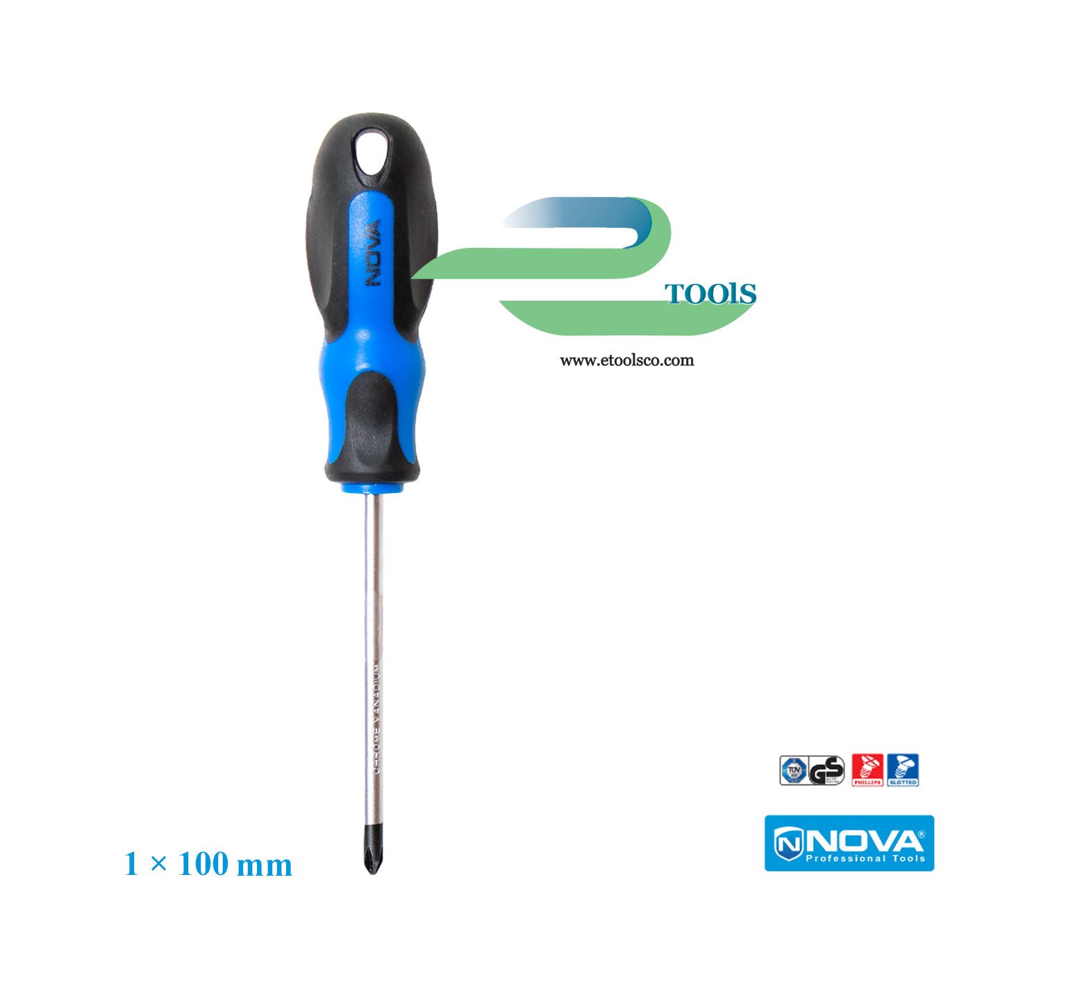 پیچ گوشتی چهارسو نووا 100×1 mm